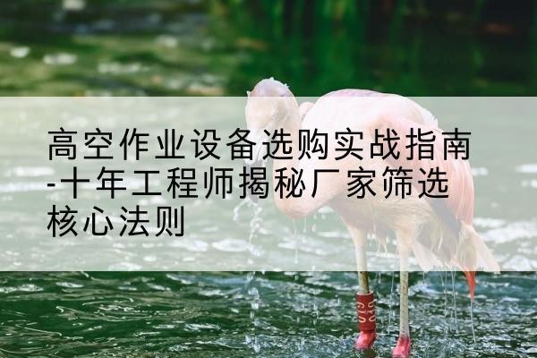 丰南剪叉式升降机厂家-高空作业设备选购实战指南-十年工程师揭秘厂家筛选核心法则