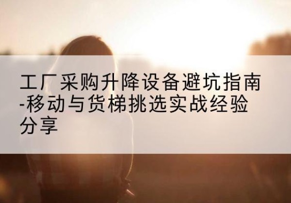 丰南移动式升降机怎么选-工厂采购升降设备避坑指南-移动与货梯挑选实战经验分享