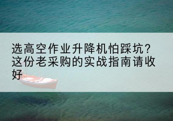丰南高空作业升降机厂家推荐-选高空作业升降机怕踩坑？这份老采购的实战指南请收好