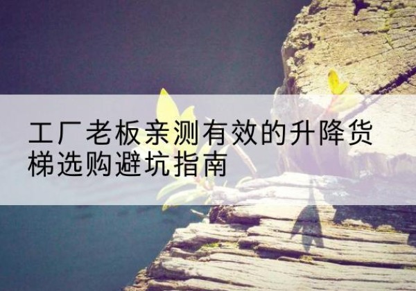丰南升降货梯怎么选-工厂老板亲测有效的升降货梯选购避坑指南
